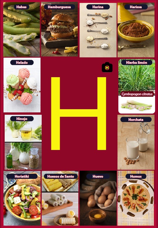Glosario letra H del libro Gastronomía de la A a la Z - eBook interactivo Cooking Books, Diccionaro culinario y gastronómico