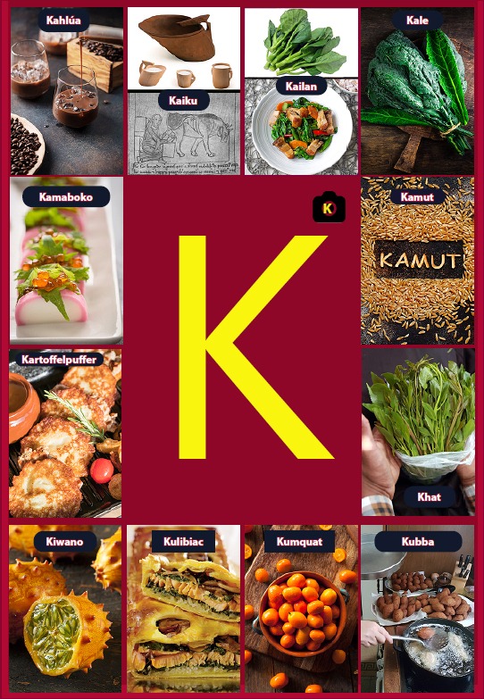 Glosario letra K del libro Gastronomía de la A a la Z - eBook interactivo Cooking Books, Diccionaro culinario y gastronómico