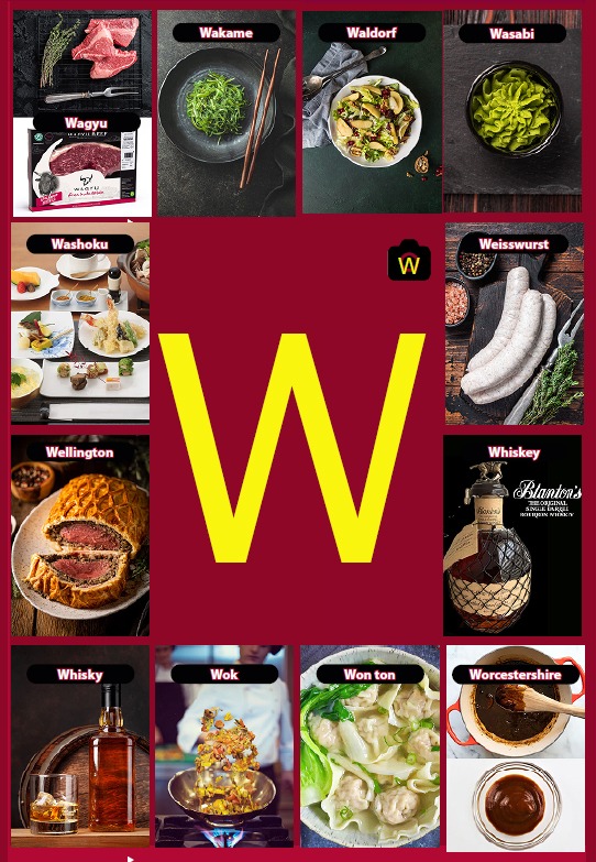 Glosario letra W del libro Gastronomía de la A a la Z - eBook interactivo Cooking Books, Diccionaro culinario y gastronómico