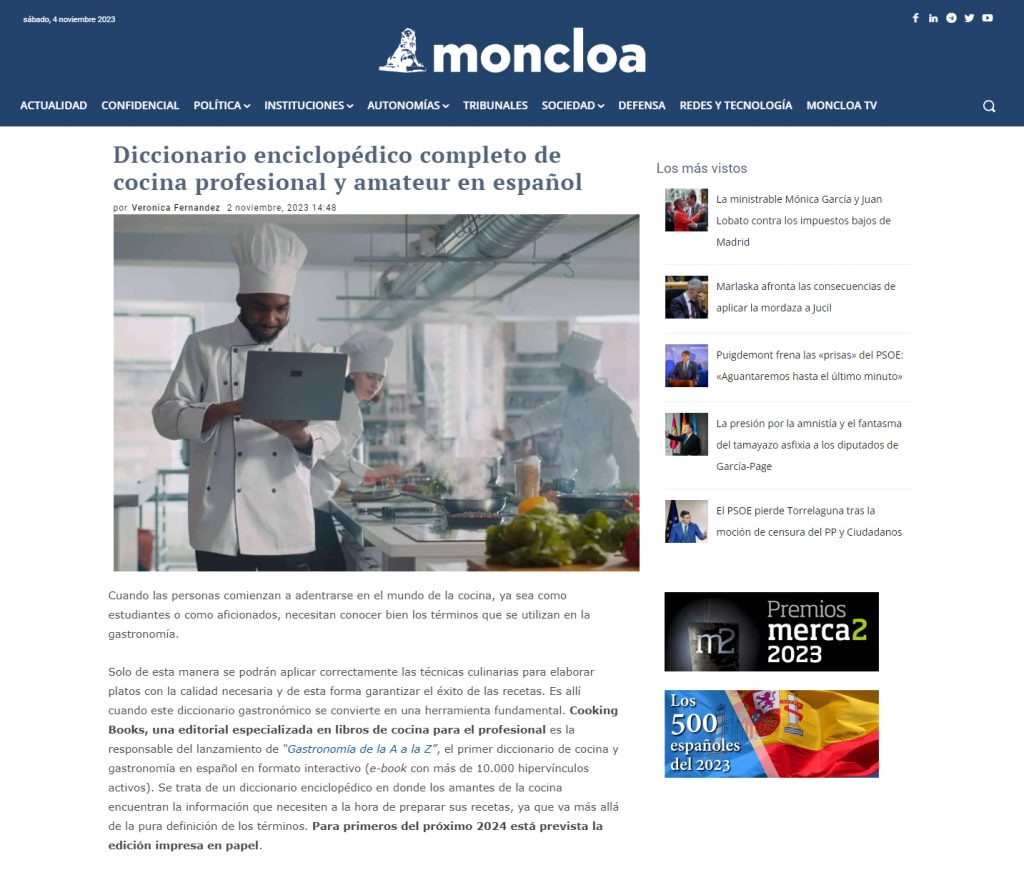 Artículo de Prensa Moncloa Digital- 14/112023
