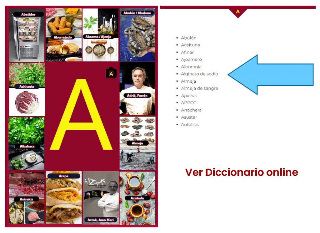 Diccionario de cocina y gastronomia online - Letra A