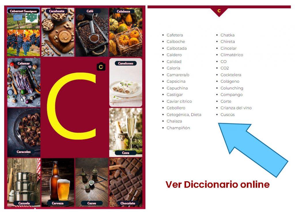 Diccionario de cocina y gastronomia online - Letra C