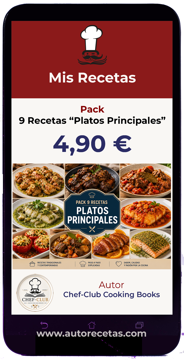 APK Autorecetas - Pack 9 Recetas "Platos principales"