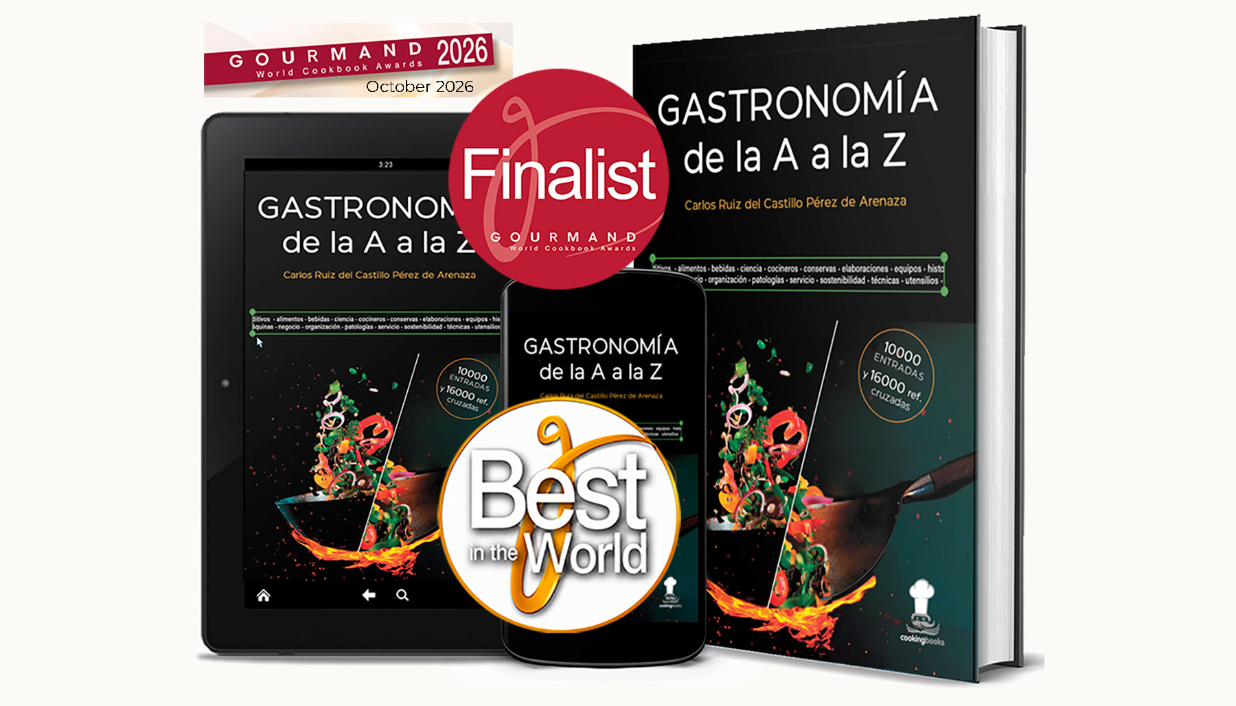 Gastronom?a de la A a la Z - Finalista PREMIOS GOUrMAND World Cookbook Awards 2026 - Categoría SPECIAL AWARDS EUROPE
